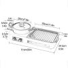 Hot Pot with Grill, Electric Hot Pot and Electric Grill, Detachable Shabu Shabu Pot with Grill, Indoor NonStick BBQ Grill, Dual Temperature Control(Red) view 2