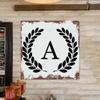 8x8"inch Aluminum Retro Personalized Metal 'A' Logo - Ideal for Home Gardens, Bedrooms,Kitchens - Fade-Resistant, Waterproof, Long-Lasting view 3