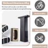 Elitix Adjustable Height Closet Rod Bracket Supports Ceiling Mount, Hanging Clothes Organiser Storage Pole w/Flange, Garment Wardrobes Rail for Bedroom(Black,50cm(19 3/4")) view 2