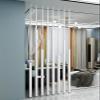 Setof 8 Floor To Ceiling Room Divider Wall - No Need to Drill Column Partition Freestanding - Adjustable Height Room Divider Screen Columns for Home Office Entryway Decor(White-8pcs,Height 80.7in/6.72 view 1