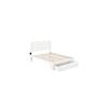 HomeStock Full Bed with Foot Drawer & USB Charger - Modern Design, Slat Kit Included, No Foundation Needed - White Finish view 1