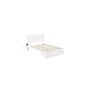 HomeStock Full Bed with Foot Drawer & USB Charger - Modern Design, Slat Kit Included, No Foundation Needed - White Finish view 2