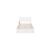 HomeStock Full Bed with Foot Drawer & USB Charger - Modern Design, Slat Kit Included, No Foundation Needed - White Finish view 3