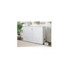 HomeStock Victorian Vibes Murphy Bed Chest with Charging Station, Sturdy Construction, Versatile Design, Includes Folding Memory Foam Mattress and USB Ports White/Full view 1