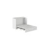 HomeStock Victorian Vibes Murphy Bed Chest with Charging Station, Sturdy Construction, Versatile Design, Includes Folding Memory Foam Mattress and USB Ports White/Full view 3