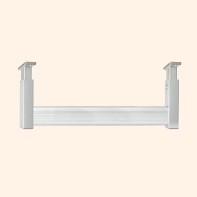Elitix Adjustable Height Closet Rod Bracket Supports Ceiling Mount, Hanging Clothes Organiser Storage Pole w/Flange, Garment Wardrobes Rail for Bedroom(Silver,25cm(9 7/8"))