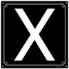 12x12 Inch Aluminum "X" Logo: A Stylish Accent for Your Indoor & Outdoor Home Spaces, Including Gardens, Bedrooms, & Kitchens. view 1