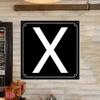 12x12 Inch Aluminum "X" Logo: A Stylish Accent for Your Indoor & Outdoor Home Spaces, Including Gardens, Bedrooms, & Kitchens. view 3