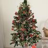 Artificial Pip Berry Stems 27.6in Orange Red Green White Faux Holly Berry Flowers Branches Bouquet Handmade Berry Picks for Table Centerpiece Vase Home Wedding Christmas Holiday Decor (Red, 5) view 4