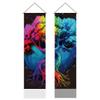 AHANDMAKER 2Pcs Colorful Tree of Life Tapestry, Rainbow Tree Long Vertical Tapestry Wall Hanging, Nature Plant Tassel Wall Aesthetic Tapestry for Bedroom and Living Room(45.7x13 Inch) view 1