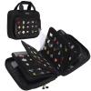 Enamel pin display bag, 8-page pin trading book, collectible pin board, suitable for storing pins, brooches, patches (black) view 1