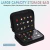 Enamel pin display bag, 8-page pin trading book, collectible pin board, suitable for storing pins, brooches, patches (black) view 2
