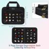 Enamel pin display bag, 8-page pin trading book, collectible pin board, suitable for storing pins, brooches, patches (black) view 4