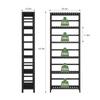 Bamjoy Bamboo Shelf, 6-Tier Bookshelf Adjustable Storage Shelves, Tall Shelving Unit Plant Stand, Storage Rack for Bathroom Home Office Living Room Kitchen, 23.6W x 10.2D x 63.4H Black view 3