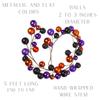 Halloween Decoration: Purple, Orange, and Black Ball Ornament Mantel Garland Table Runner - Fun Decor for Fall and Spooky Parties (5 Feet Long) view 3