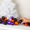 Halloween Decoration: Purple, Orange, and Black Ball Ornament Mantel Garland Table Runner - Fun Decor for Fall and Spooky Parties (5 Feet Long) view 4