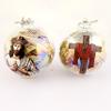3.15'' Sacred Heart of Jesus & Cross Ornaments  Handcrafted Pearlized Bible Spheres, Religious Keepsake, 2PC Decorative Set for Christian for Christmas Tree for Holiday, Thanksgiving 2025 view 2