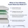 Emerspring Full Size Mattress for Kids 6 Inch Memory Foam Mattress with Cooling Green Tea Gel, Relieve Pressure with Medium Firm Support, Bed in a Box, CertiPUR-US Certified, 75''L x 54''W, White view 3
