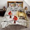 Personalized Cardinal Quilt - Red Cardinal Quilt Set Christmas Quilt, Cardinal Bedding Queen Christmas Quilt with Cardina (Be Still and Know That I'm God) view 1