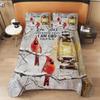 Personalized Cardinal Quilt - Red Cardinal Quilt Set Christmas Quilt, Cardinal Bedding Queen Christmas Quilt with Cardina (Be Still and Know That I'm God) view 2