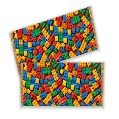 12 Building Blocks Chocolate Candy bar Wrappers for Birthday Parties and Baby Showers