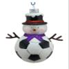 Kurt Adler Noble Gems 3.5 Inch Soccer Snowman with Purple Scarf Ornament view 1