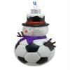 Kurt Adler Noble Gems 3.5 Inch Soccer Snowman with Purple Scarf Ornament view 2