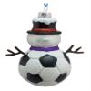 Kurt Adler Noble Gems 3.5 Inch Soccer Snowman with Purple Scarf Ornament view 3