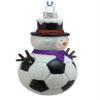 Kurt Adler Noble Gems 3.5 Inch Soccer Snowman with Purple Scarf Ornament view 4