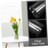 TOPPERFUN Cylinder Glass Vase Simple Flower Arrangement Container for Home Decor Wedding Centerpieces and Plant Height view 2