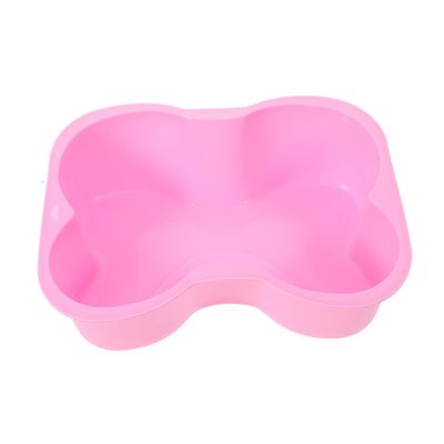 BIUDECO 1pcs Bone-shaped Silicone Dog Cake Pan Mold Safe for High-temp Baking for Dog Birthday Treats and Special Occasions Fun and Playful Design Pink