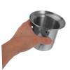HONMEET 1piece Stainless Steel Toilet Brush Holder Bathroom Scrubber Cup Wall-Mounted Toilet Brush Storage for Home Hotel and Public Restrooms Space-Saving Design view 2
