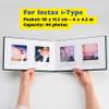 Personalized 48 Pockets Linen Hardcover Photo Album, Wedding Guest Book With Writing Space - Fits for Instax Mini Film, 2x3 inch instant photo film (For i-Type, Navy Blue) view 2