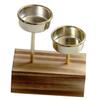 RORPOIR Wooden Candle Holder Stand for Home Decor Height Rustic Candlestick for Tables Vintage Style Table Candle Rack for Indoor Patio Use view 1