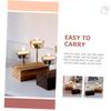 RORPOIR Wooden Candle Holder Stand for Home Decor Height Rustic Candlestick for Tables Vintage Style Table Candle Rack for Indoor Patio Use view 2