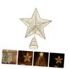 FONDOTIN 1pc Led Star Christmas Tree Topper Treetop Adornment Xmas Tree Decor Easy to Install Holiday Decoration for Festive Atmosphere view 2
