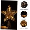 FONDOTIN 1pc Led Star Christmas Tree Topper Treetop Adornment Xmas Tree Decor Easy to Install Holiday Decoration for Festive Atmosphere view 4