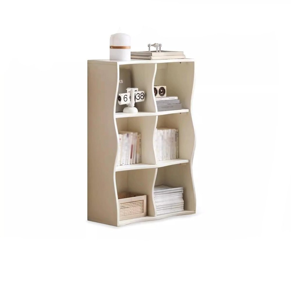 BABETRUE Bookshelves Solid Wood Bookcase Study Wall Storage Cabinet White Floor-to-Ceiling Bookshelf Household Simple Standing Cabinet Bookshelf