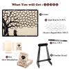 HYMENEX Wedding Guest Book Alternative, Guest Book Signs with Wooden Hearts Guest Book Wedding Reception for Wedding Anniversary Birthday Party Baby Shower (Black) view 2