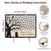 HYMENEX Wedding Guest Book Alternative, Guest Book Signs with Wooden Hearts Guest Book Wedding Reception for Wedding Anniversary Birthday Party Baby Shower (Black) view 3