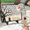 HYMENEX Wedding Guest Book Alternative, Guest Book Signs with Wooden Hearts Guest Book Wedding Reception for Wedding Anniversary Birthday Party Baby Shower (Black) view 4