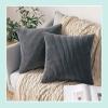 28 Sizes, Pillowcases Standard Set of 2 Throw Pillow Covers 20x20 Cotton and Polyester Pillow Protectors 12x20 Pillow Cases 18x18 with zipper Decorative for Sofa Car Bed Cushion Slipcover(Q13,50x90 cm view 4