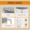 2 Pcs Mixing Pitcher for Drinks, 2 Quart/64oz Plastic Water Pitcher with Lid, Angled Plastic Blades and Adjustable Mixer Plunger for Juice, Tea, Milk, Beverage Container view 4