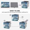 VFKLT Folding Storage Bins, Cute Penguins On The Iceberg Printed Storage Boxes Cube Storage Organizer Large Capacity Home Multi Functional Storage Box for Bedroom Living Room Office 2PCS view 4