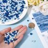 SUNNYCLUE About 1500~2000Pcs Blue Filler Beads Plastic Pearls No Hole Round Ball White Small Makeup Candle Fillers Summer Floating Bead for Nail Art Table Scatter Candle Vase Fillers Party Decoration view 3