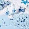 SUNNYCLUE About 1500~2000Pcs Blue Filler Beads Plastic Pearls No Hole Round Ball White Small Makeup Candle Fillers Summer Floating Bead for Nail Art Table Scatter Candle Vase Fillers Party Decoration view 4