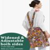 APRONNER Cozy Adjustable Cross Back Aprons for Women with Pockets Cotton Linen Cooking Kitchen Baking Flaming Flowers view 3