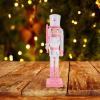 DECHOUS Christmas Nutcracker Soldier Statue Charming Wooden Xmas Tabletop Decoration Puppet Design for Home Decor Holiday and Ornament for Festive Cheer view 3