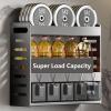 3 Layers,27.5cm,Hanging Spice Rack Organizer for Kitchen - Wall Mounted Seasoning Organizer - Kitchen Spice Organizer - Countertop Spice Holder - Space Saving Design for Kitchen, Pantry view 4