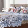 King Bed Sheets and Pillowcase Set, Christmas Xmas Tree Night Snowman Winter Robin Bird Ultra-Soft Cooling Bed Flat Sheet, Deep Pocket Fits 15.8" Mattress - Comfortable Wrinkle Free Sheets 4 Piece view 1